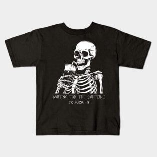 Funny Skeleton Goth Men Women Funny Halloween Coffee Kids T-Shirt